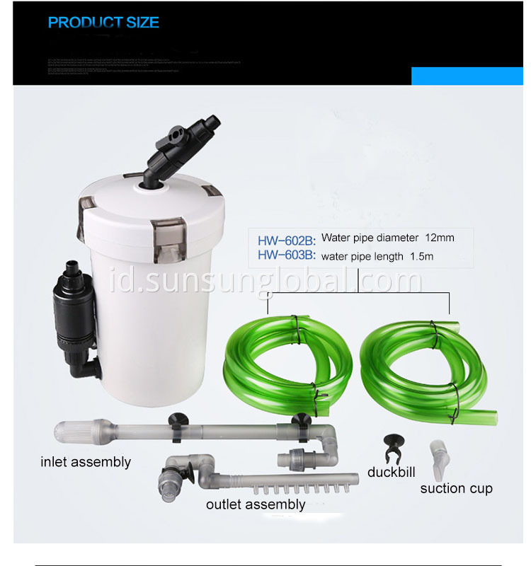 Tabung Filter Air Eksternal Sunsun Dengan Pompa